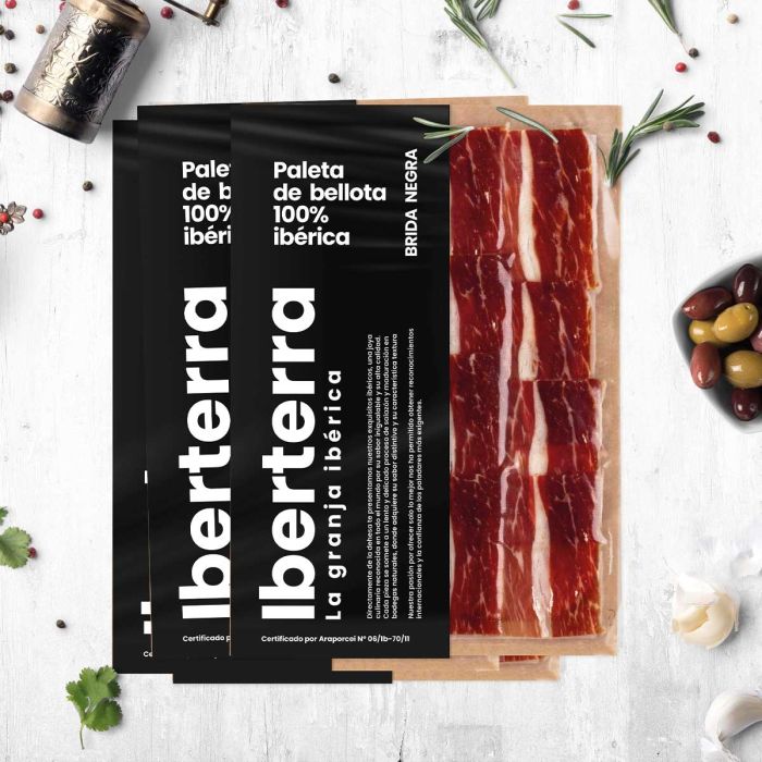 Paleta de bellota 100% ibérica en oferta. Loncheado a cuchillo Gratis